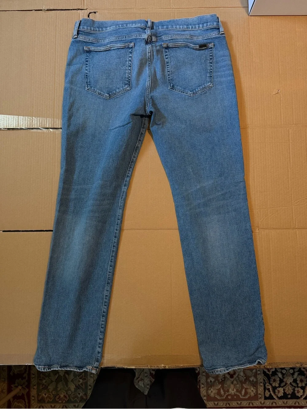 Light Blue Distressed Men's Jeans 40x30